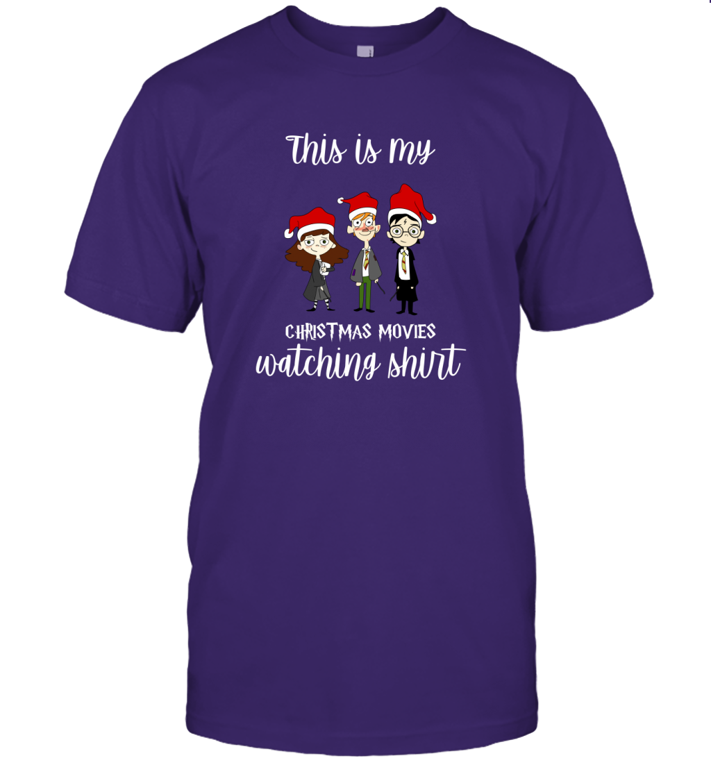 This Is My Christmas Movies Watching Shirt Harry Potter Fan T-Shirt T-Shirt Purple