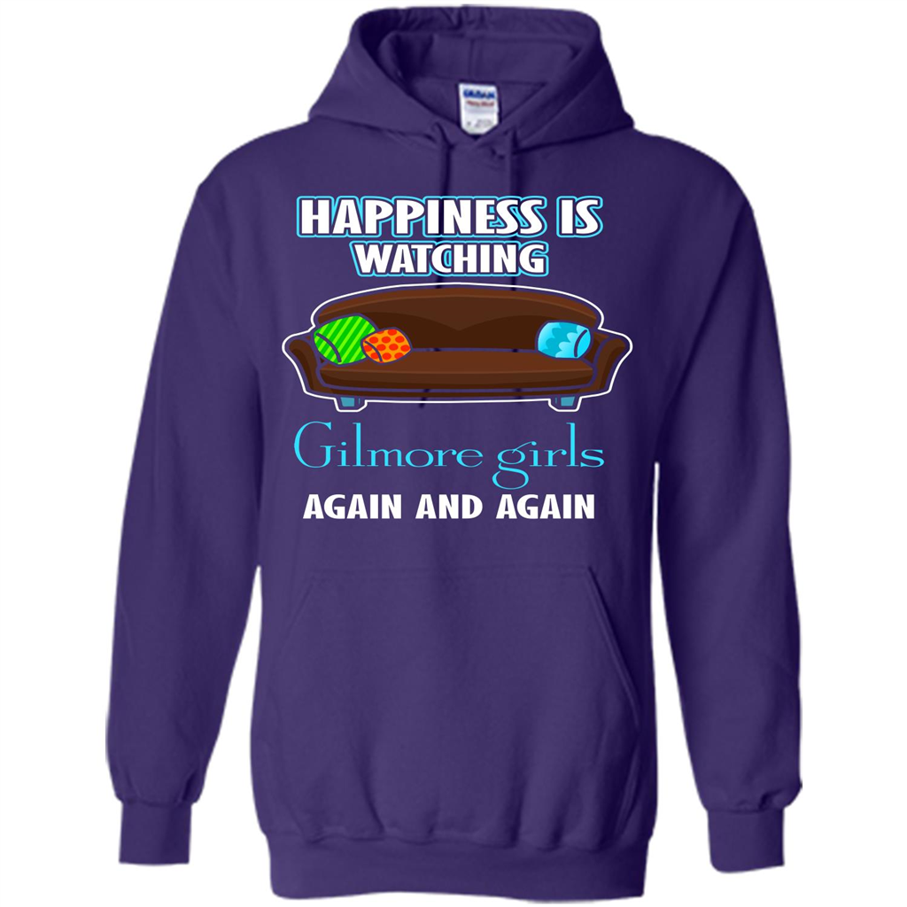 Movie T-shirt Happiness Is Watching Again And Again Purple