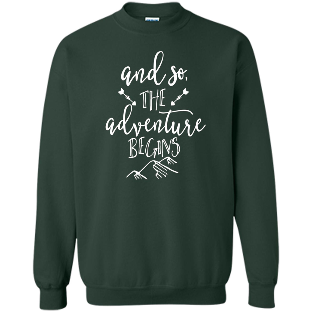 And So the Adventure Begins T-shirt Forest Green
