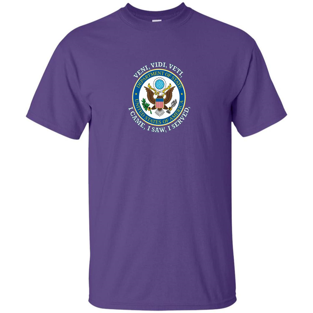 US State Department T-Shirt I Came I Saw I Served Purple