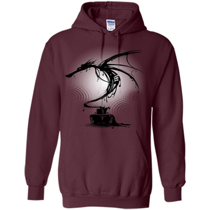 Ink Dragon T-Shirt Maroon