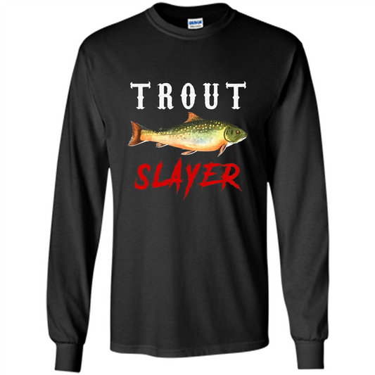 Fisherman T-shirt Trout Slayer T-Shirt Black