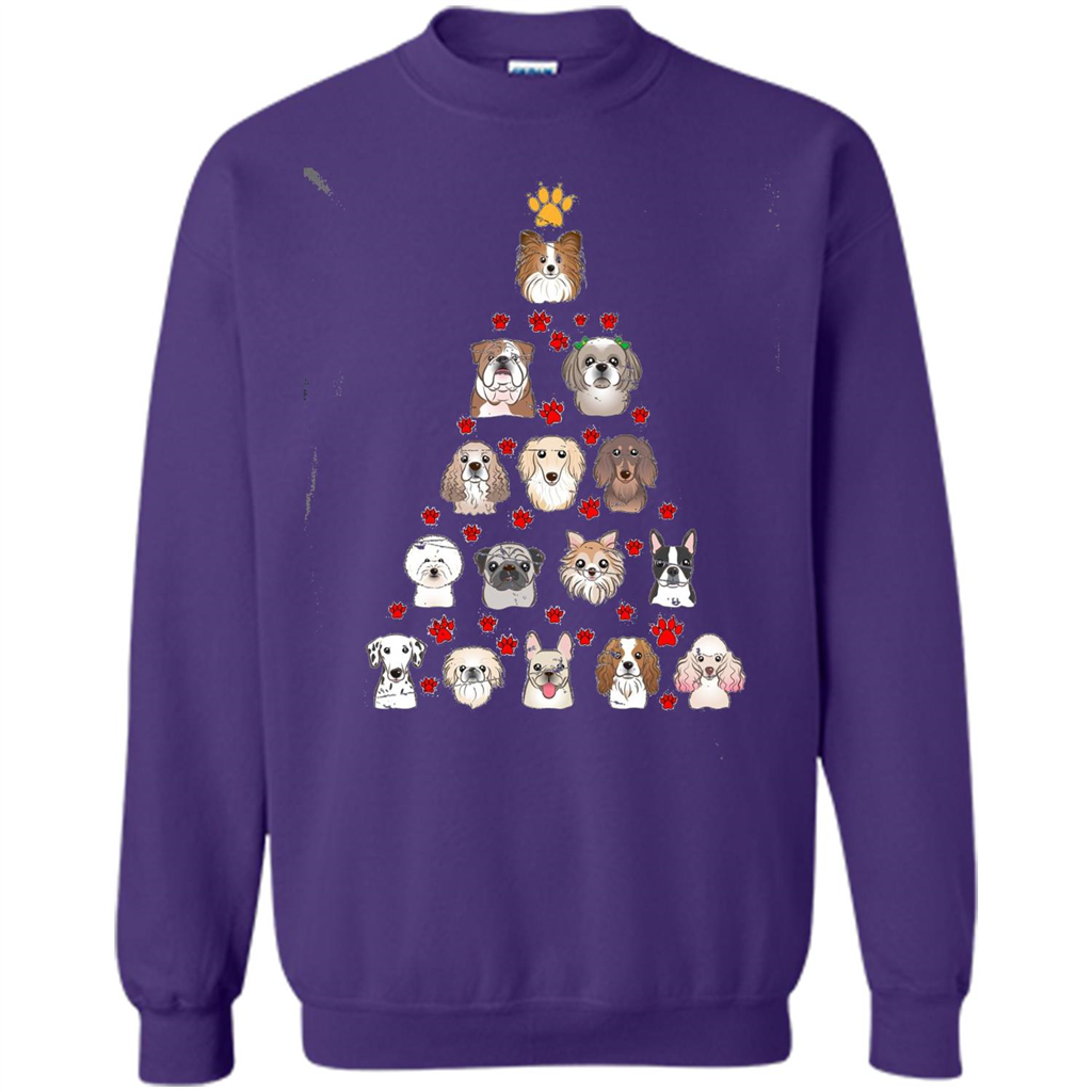 Dog Lover T-shirt Christimas Tree For Dog Lover T-shirt Orange