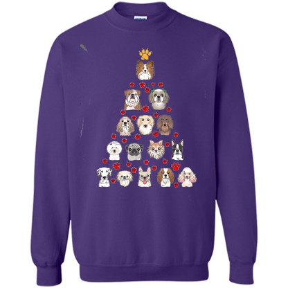 Dog Lover T-shirt Christimas Tree For Dog Lover T-shirt Orange
