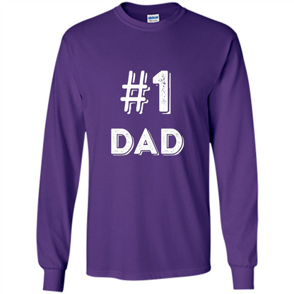 Fathers Day T-shirt Dad No.1 T-shirt Purple