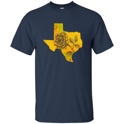 Yellow Rose Of Texas T-Shirt Navy