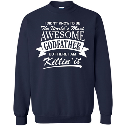 Men's World's Most Awesome Godfather T-shirt Navy