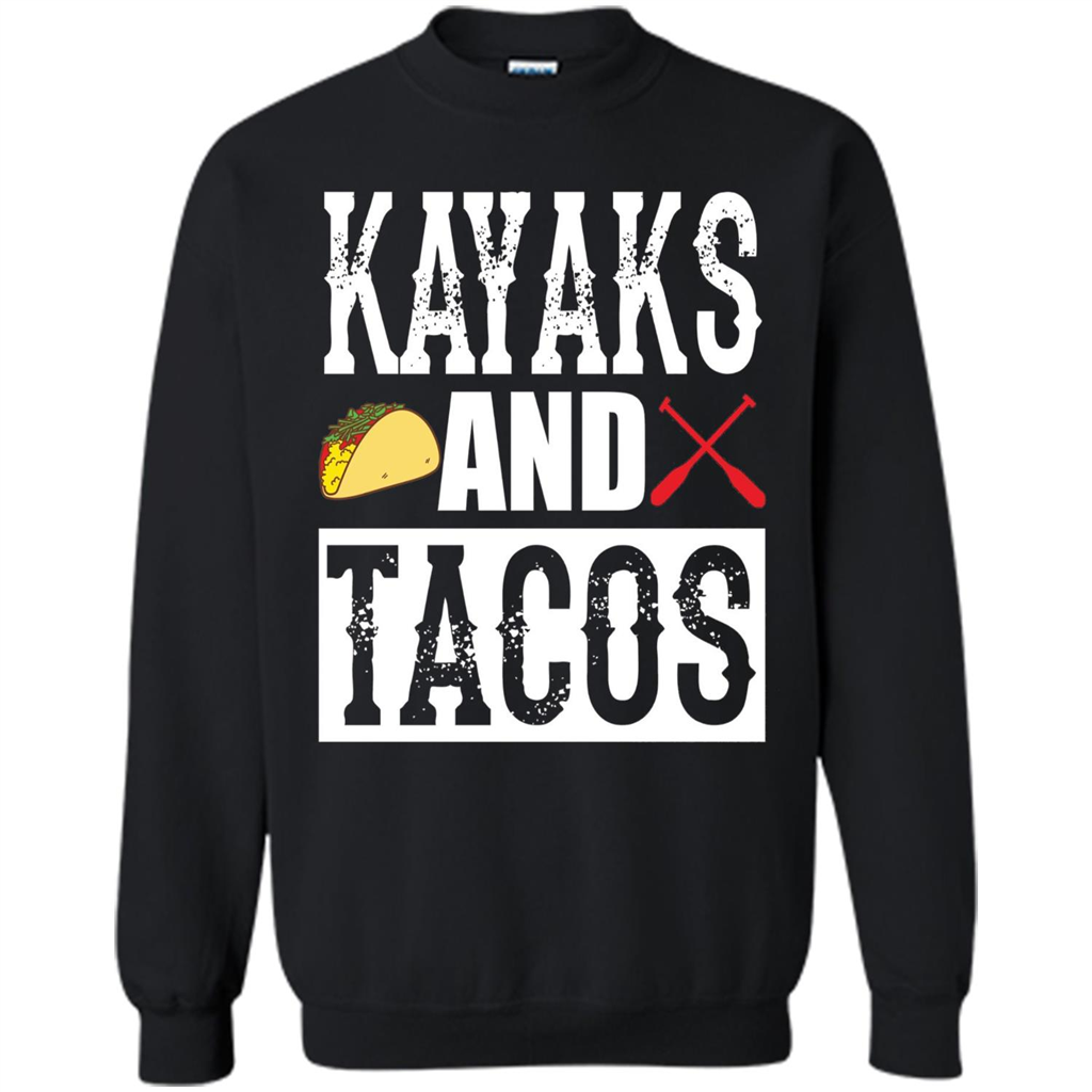 Funny Taco T-shirt Kayaks and Tacos Black