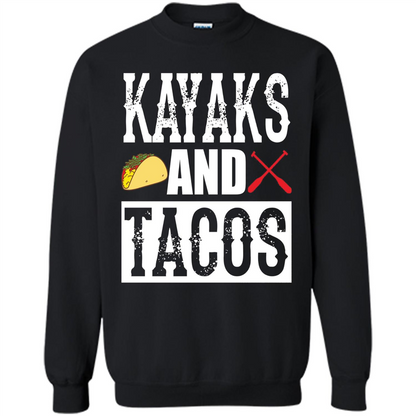 Funny Taco T-shirt Kayaks and Tacos Black