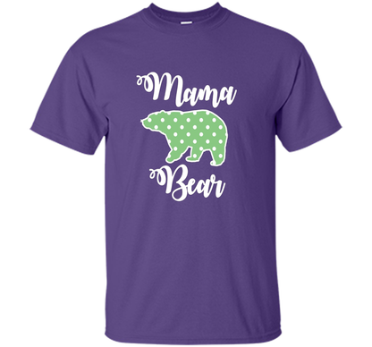 Women's Mama Bear T-Shirt | Mama Bear Polka Dot Shirt shirt Purple