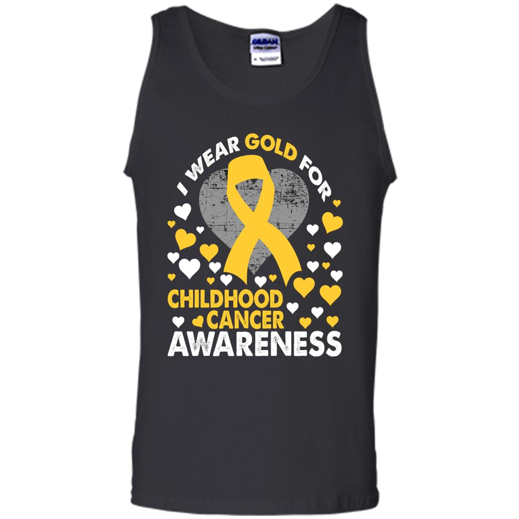 I Wear Gold For Childhood Cancer Awareness T-shirt Black