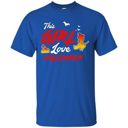Halloween T-shirt This Girl Love Halloween Royal