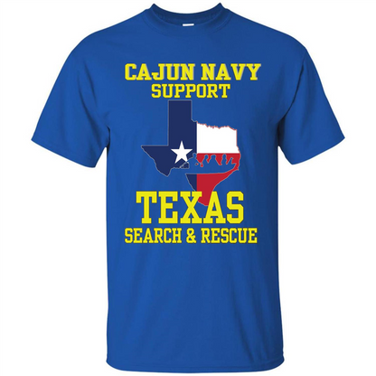 Cajun Navy Support Texas Search And Rescue T-shirt Royal