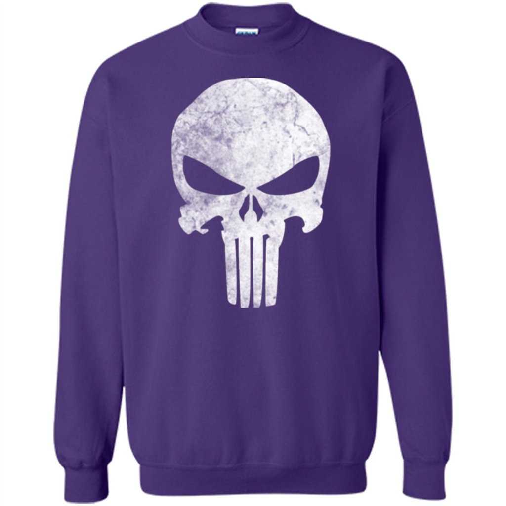 Punisher Skull Grunge T-shirt Purple