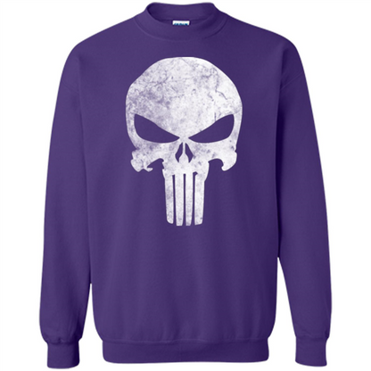 Punisher Skull Grunge T-shirt Purple