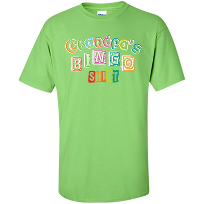 Papa T-shirt GrandpaŠ—Ès Bingo T-shirt Lime