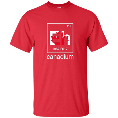 Funny Canadian T-shirt Canada Element Eh - 150 years T-Shirt Red