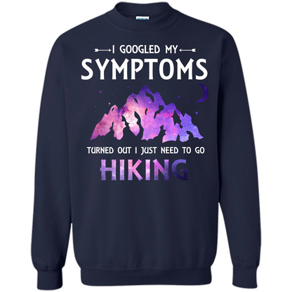 Hiker T-shirt I Googled My Symptoms Turned Out Navy