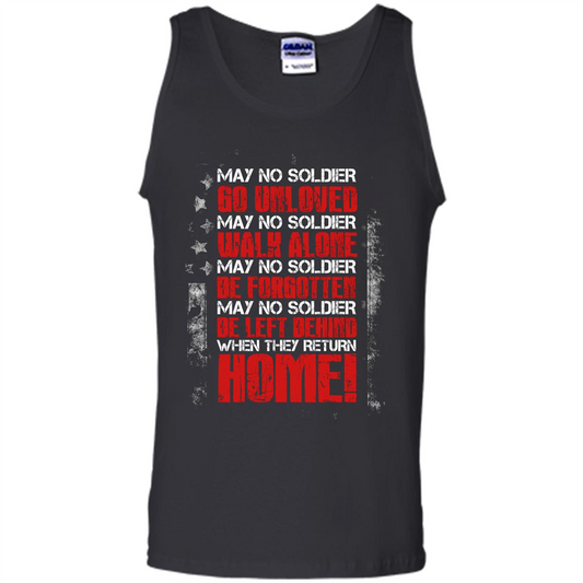 Military T-shirt May No Soldier Go Unloved May No Soldier Walk Alone Black