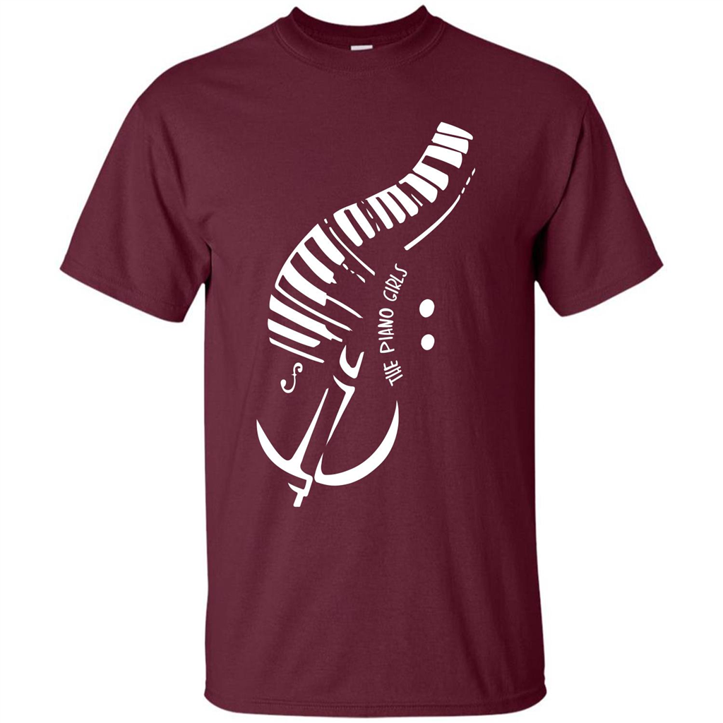 Piano Lover T-shirt The Piano Girls Maroon