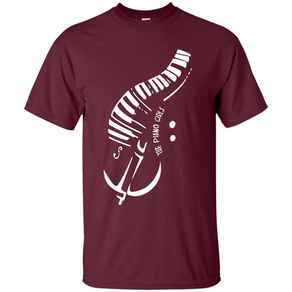 Piano Lover T-shirt The Piano Girls Maroon