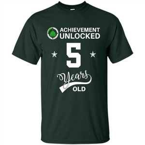 Happy 5th birthday T-shirt Achievement Unlocked 5 Years Old