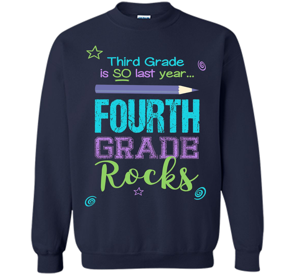 Fun Fourth Grade Rocks TShirt: 3rd Grade Is So Last Year Tee shirt Navy