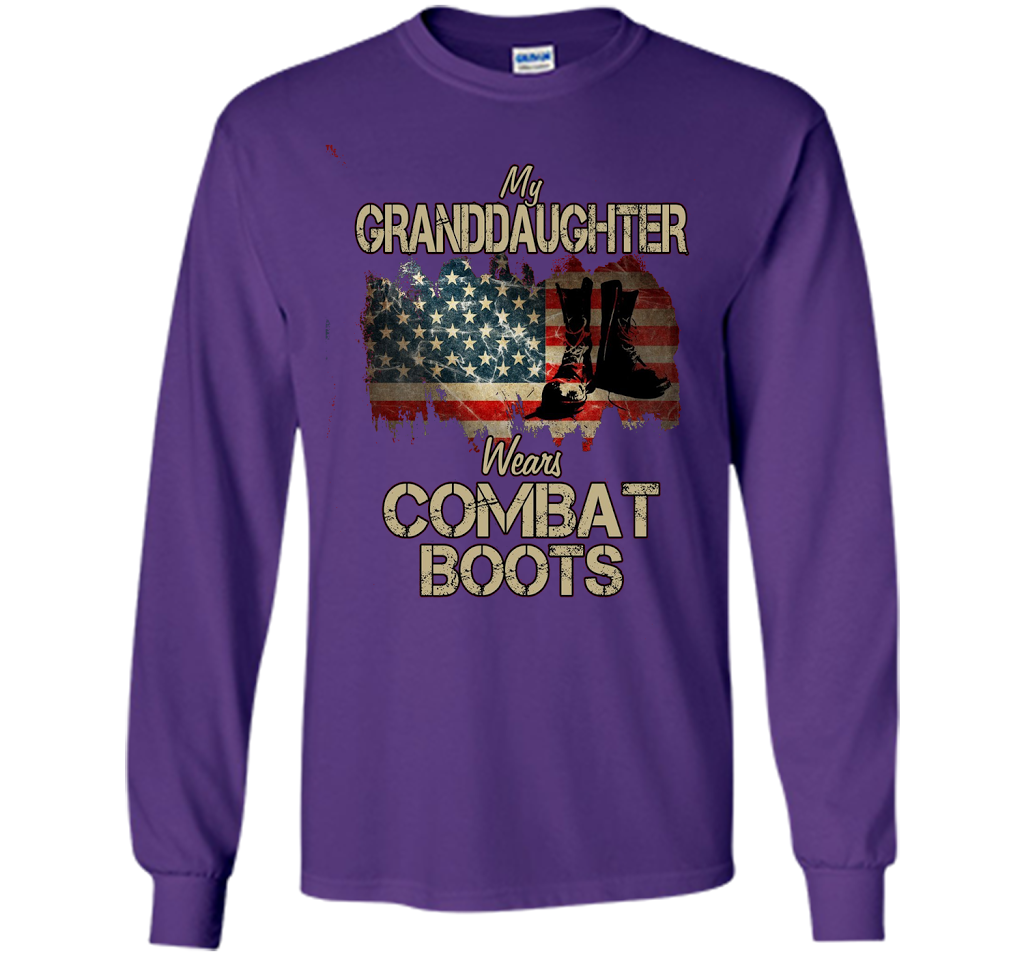 Combat Boots Soldier Granddaughter premium tee t-shirt Purple