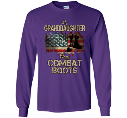 Combat Boots Soldier Granddaughter premium tee t-shirt Purple