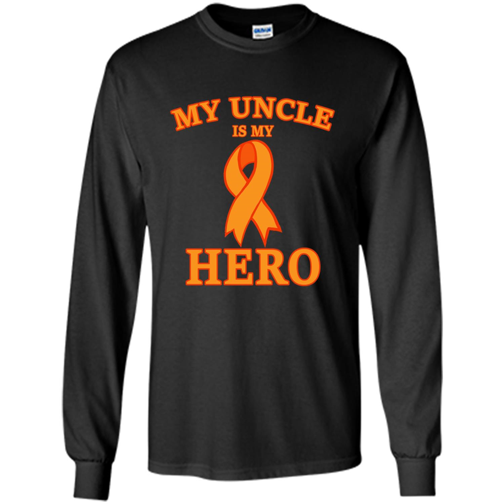 My Uncle is My Hero T-shirt Cancer Awareness T-Shirt Black