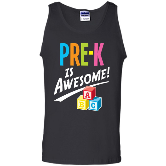 School Teacher T-shirt Pre-K Is Awesome ABC Blocks T-shirt Black