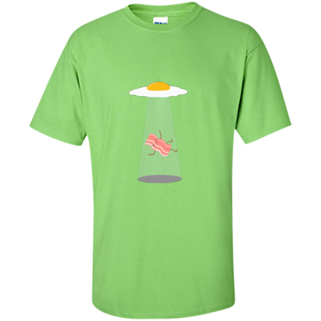 Cute Funny Bacon And Eggs UFO Lime