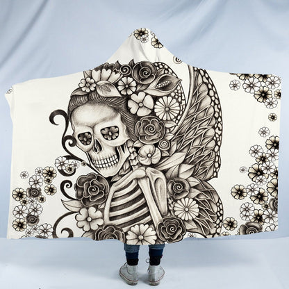 Hooded Blanket Fantastic Skull Collection 4 Version Gothic Skull