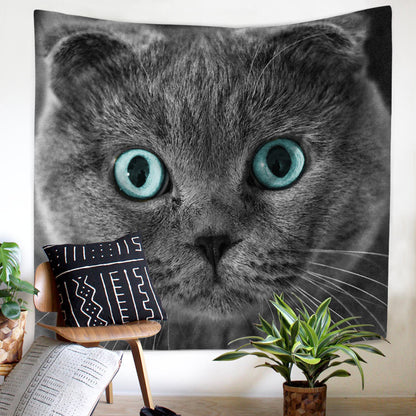 Cute Cat Bedroom 3D Tapestry Version 2