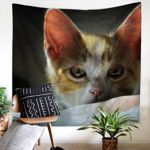 Cute Cat Bedroom 3D Tapestry
