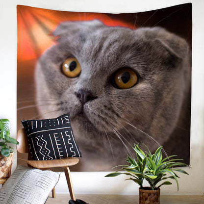 Cute Cat Bedroom 3D Tapestry Version 1