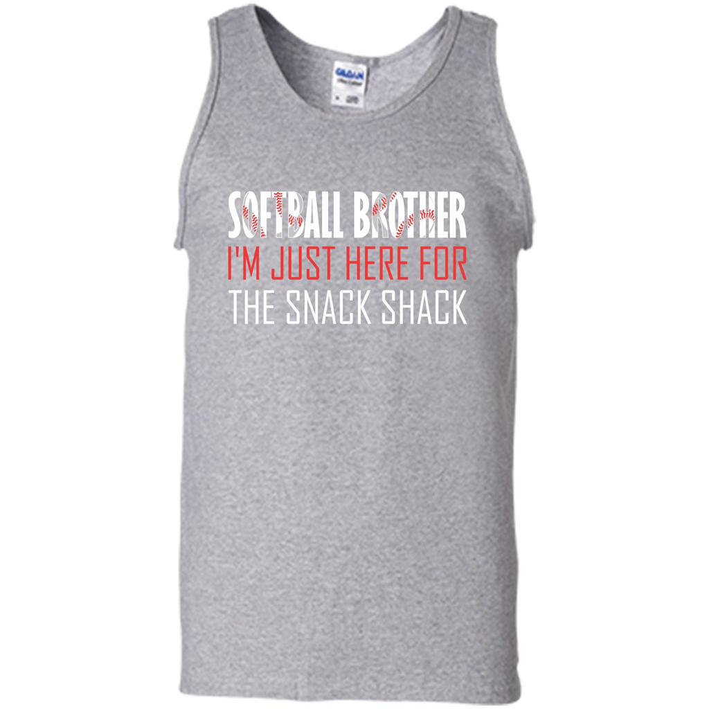 Softball Brother T-shirt I'm Just Here For The Snack Shack Sport Grey