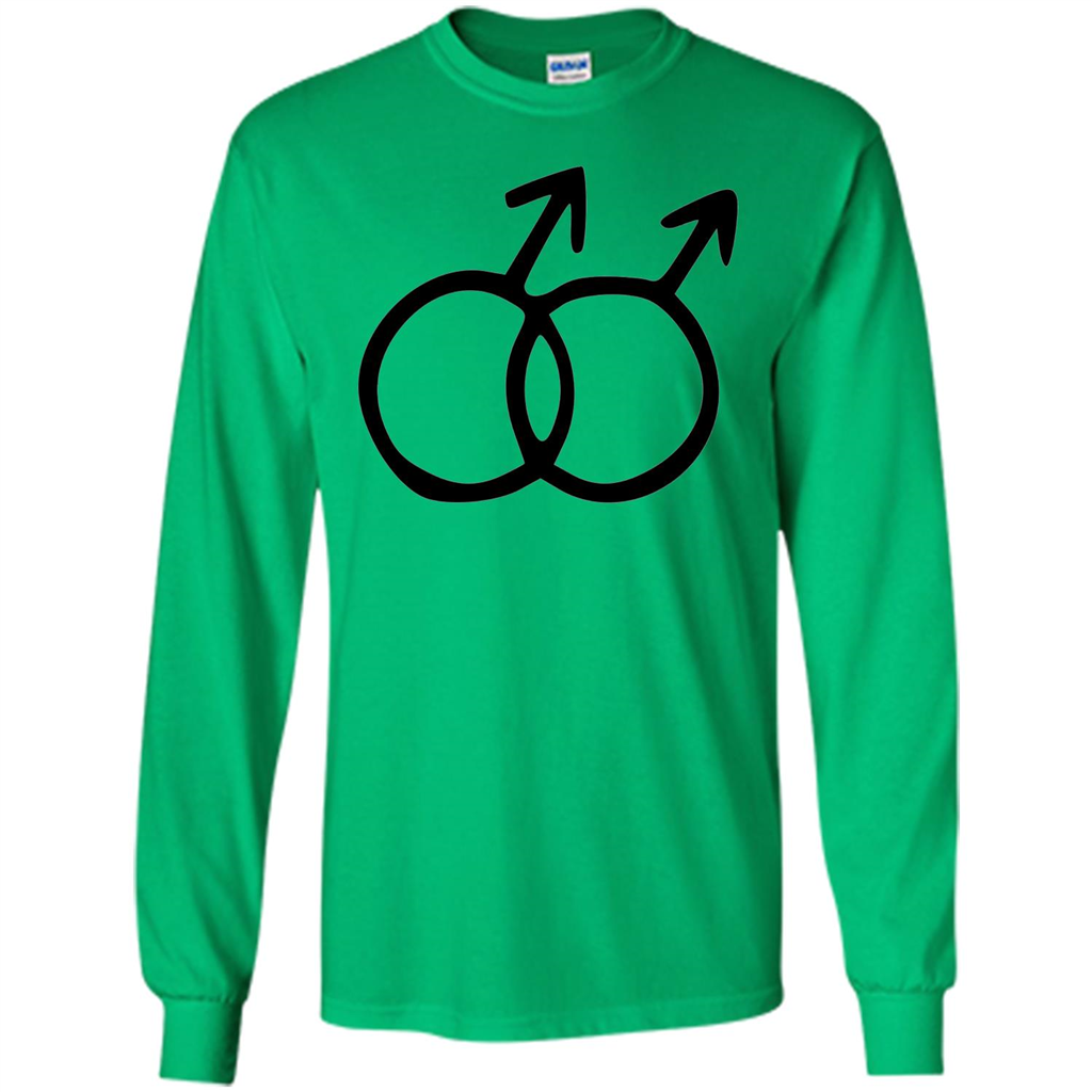 Gay Pride Male Sign T-shirt Simple LGBT Ally Bear Otter T-shirt Irish Green