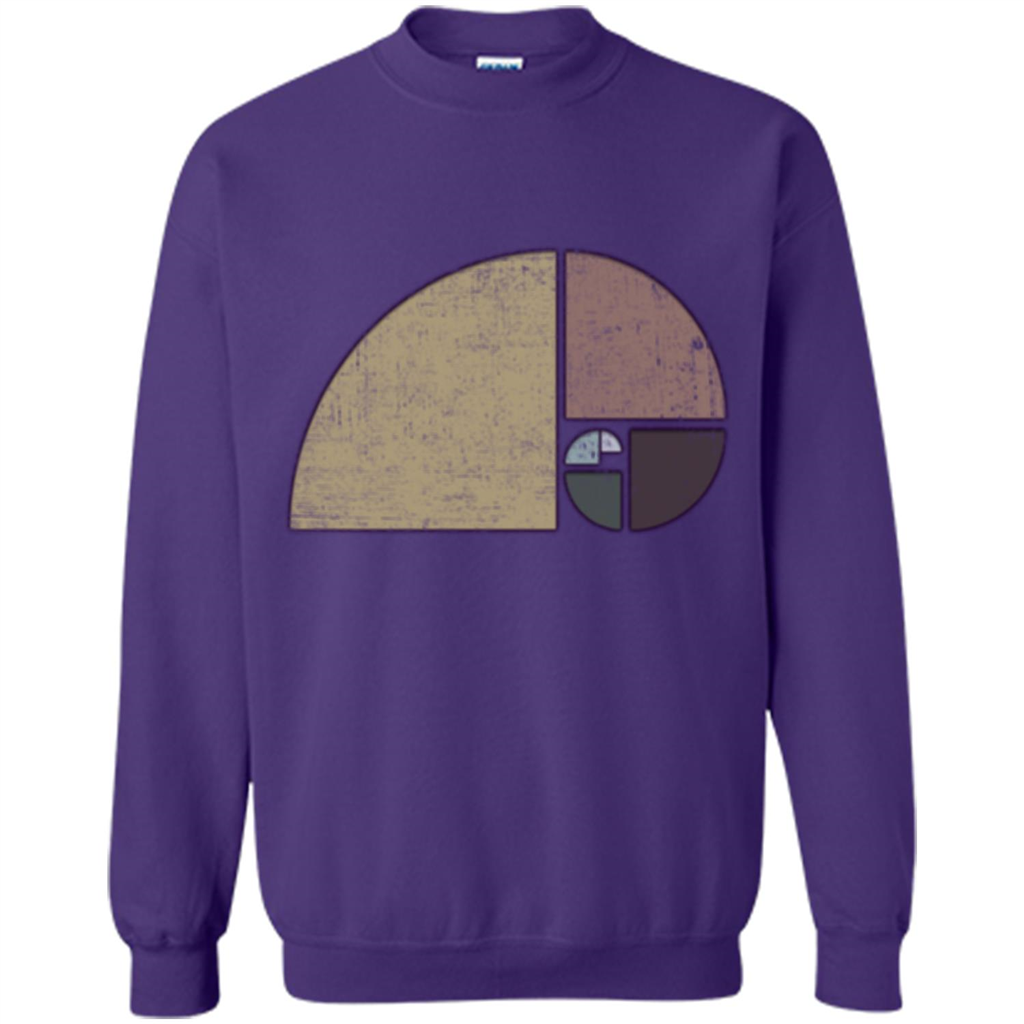 Distressed Geometric Fibonacci Spiral T-sihrt Orange