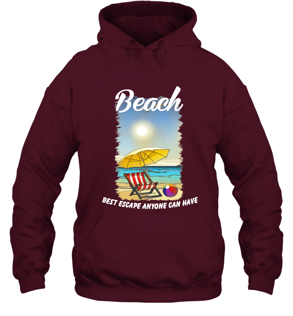 Beach Best Escape Anyone Can Have Summer Holiday Shirt Hoodie Maroon