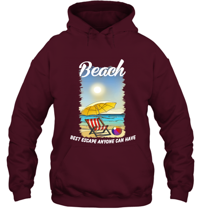 Beach Best Escape Anyone Can Have Summer Holiday Shirt Hoodie Maroon