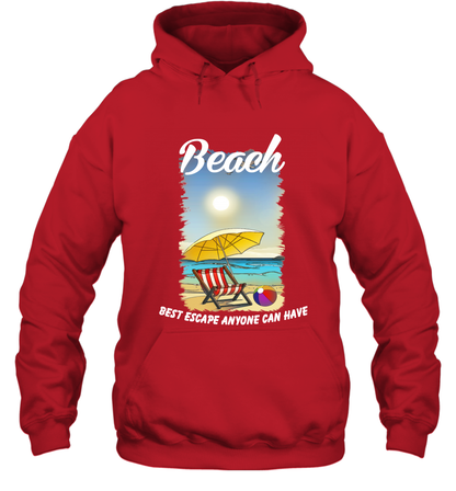 Beach Best Escape Anyone Can Have Summer Holiday Shirt Hoodie Red