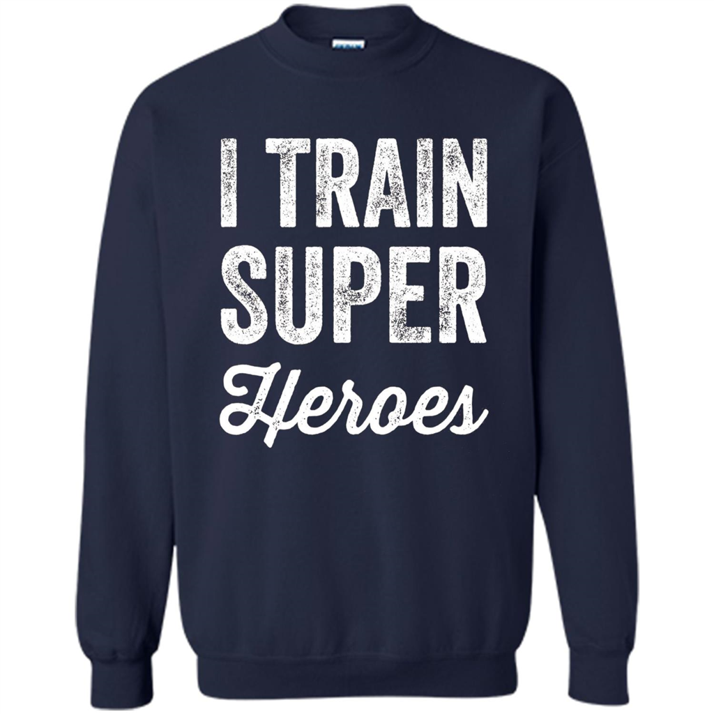 I Train Superheroes T-shirt Navy