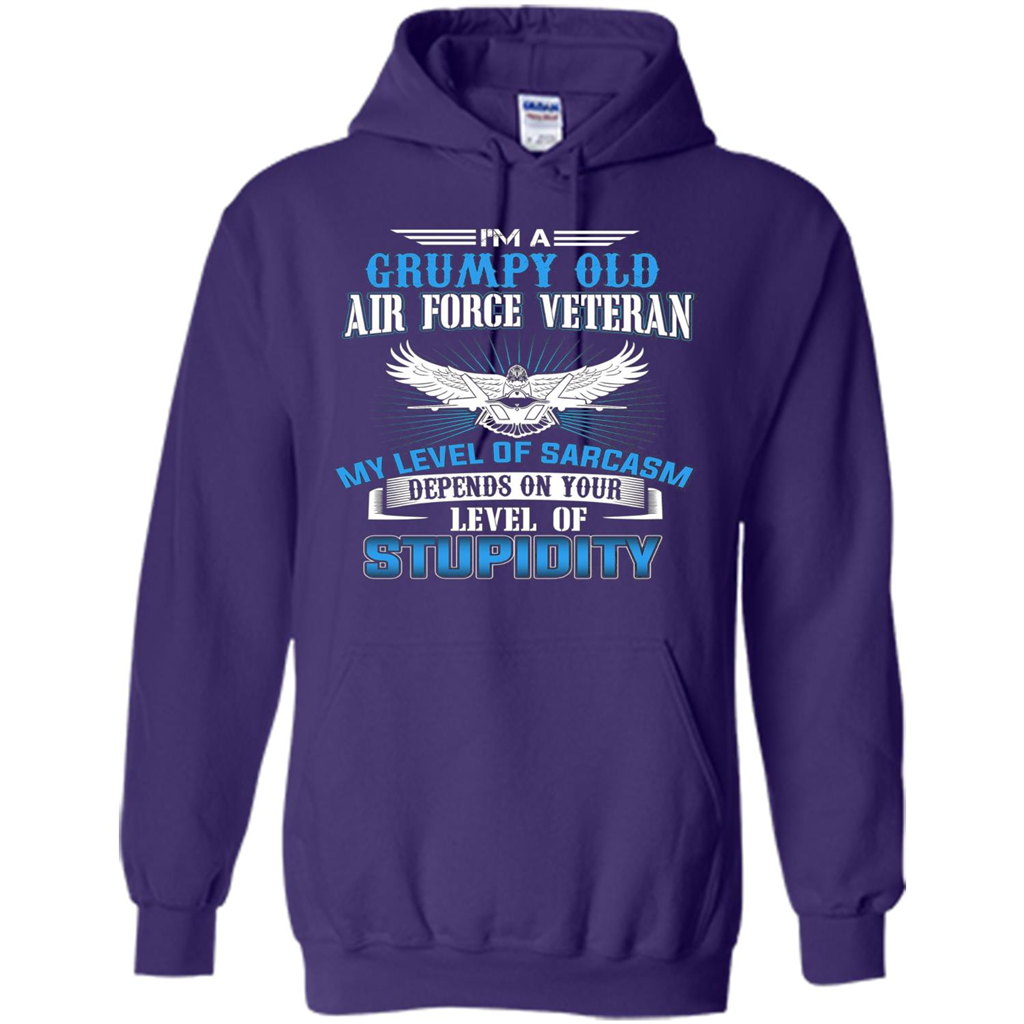 I'm A Grumpy Old Air Force Veteran T-shirt Purple