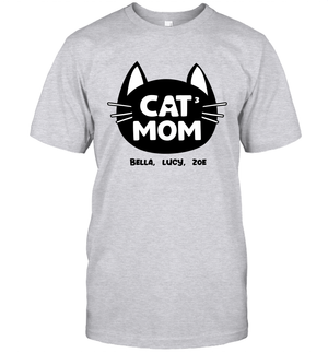 Cat Mom Family Members ( Customized Name or Number ) T-Shirt