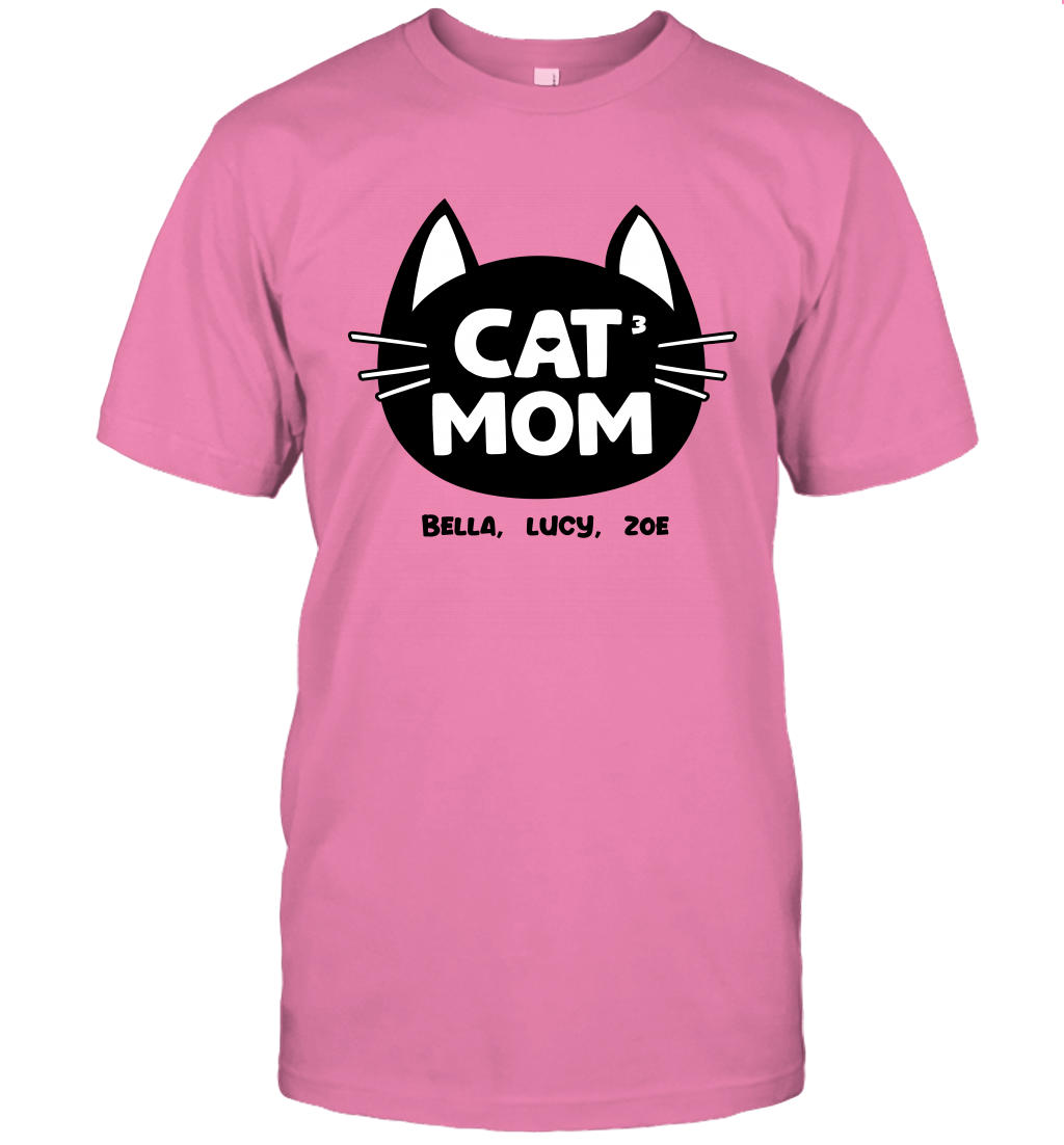 Cat Mom Family Members ( Customized Name or Number ) T-Shirt T-Shirt Azalea