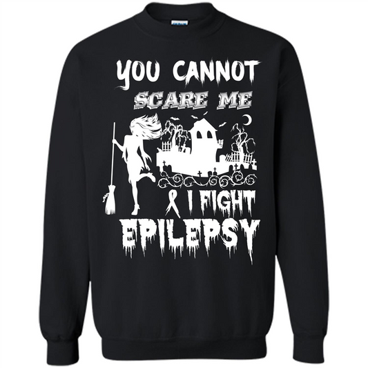 Epilepsy Awareness T-shirt You Cannot Scare Me I Fight Epilepsy T-shirt Black