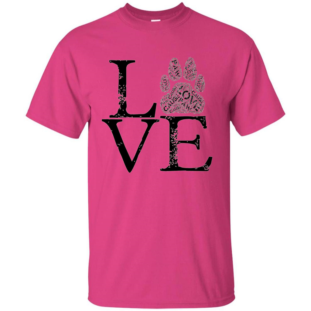 Paw T-shirt Animal Lover T-shirt Heliconia