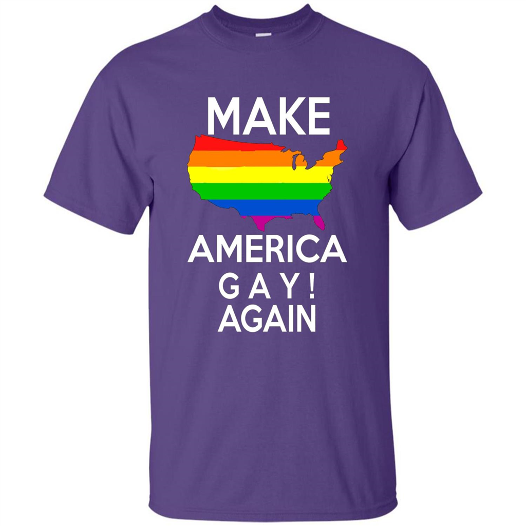LGBT Pride T-shirt Make America Gay Again Tshirt Purple