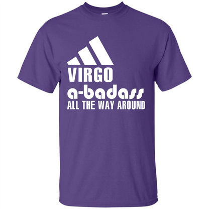 Virgo A-Badass All The Way Around T-shirt Purple